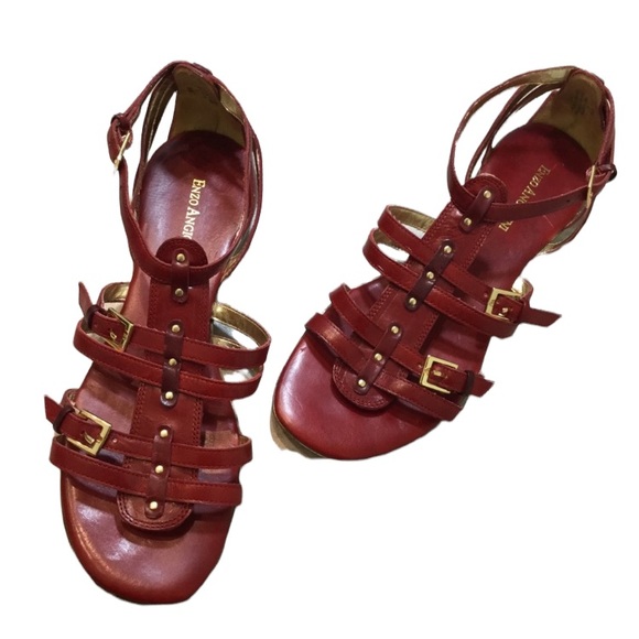 Enzo Angiolini Red Gladiator Sandal - Picture 5 of 8